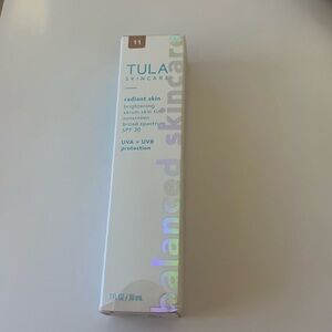 Tula Radiant Skin Brightening Serum Skin Tint Sunscreen Broad Spectrum SPF 30
